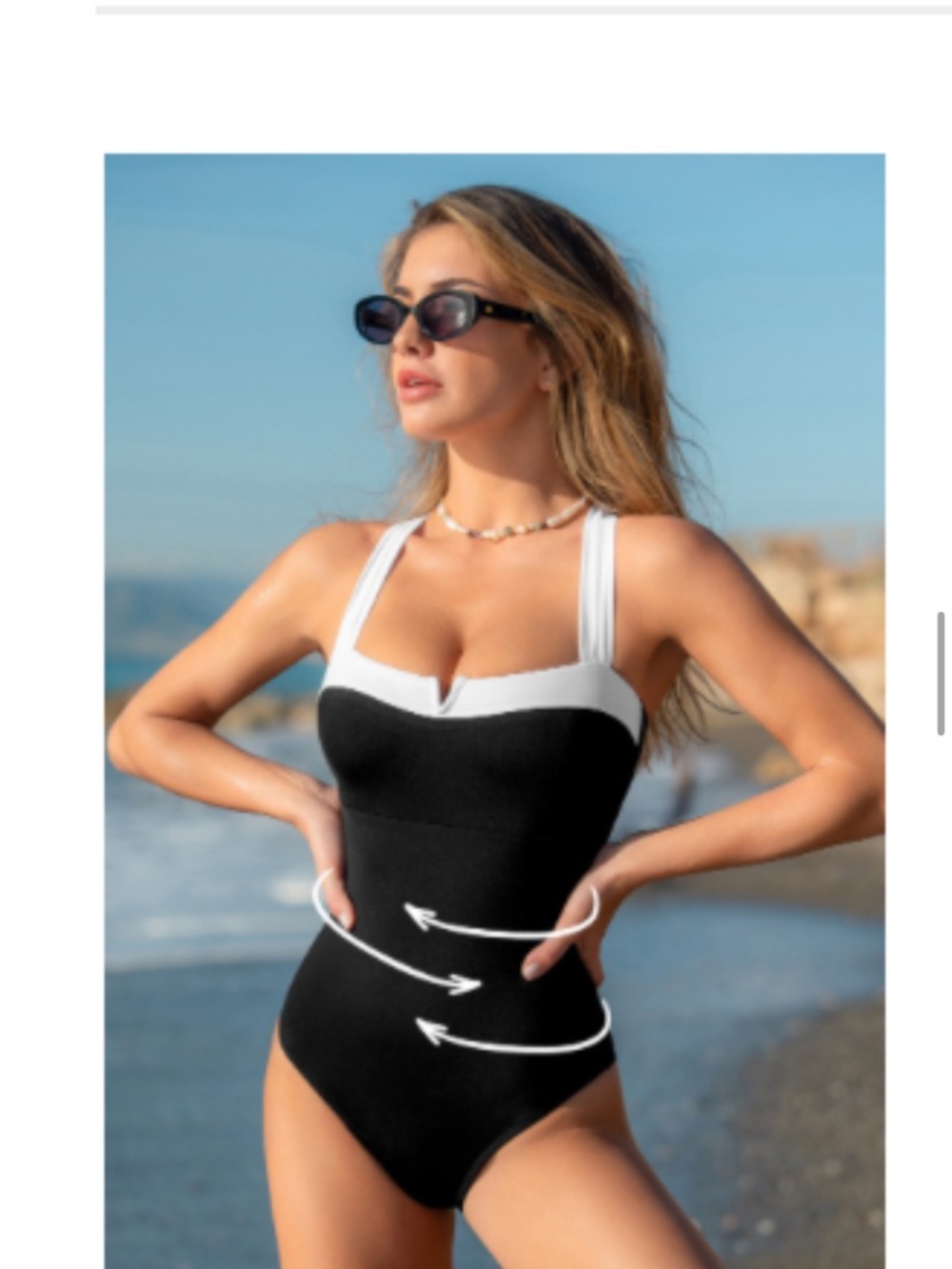 Black & White One-Piece Swimsuit